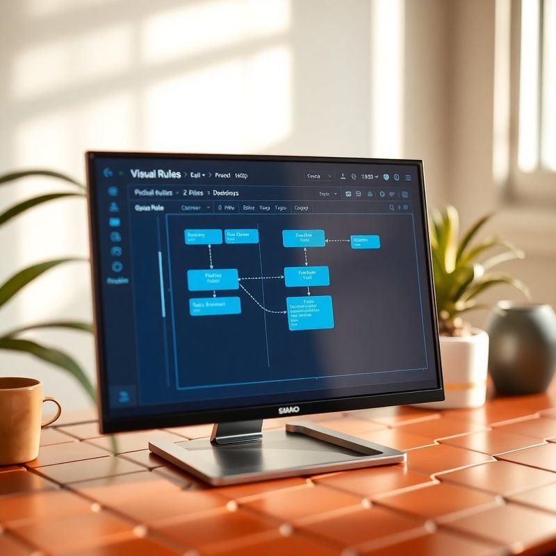 Editor visual de reglas de trading en la plataforma Bello Oficina